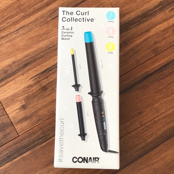 NIB The Curl Collective 3-in-1 Ceramic Curling Wand - Picture 1 of 3